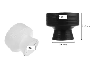 Photophore en céramique 150x120 mm de couleur blanche ou noire-2