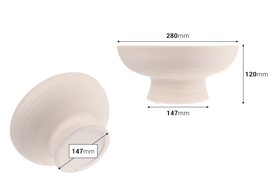 Κεραμικό δοχείο 280x120 mm για κερί