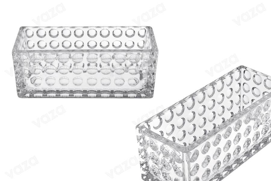 Dekorativer transparenter Glasbehälter 200x80x80 mm für Kerze Dekorativer transparenter Glasbehälter 200x80x80 mm für Kerze-produktbild