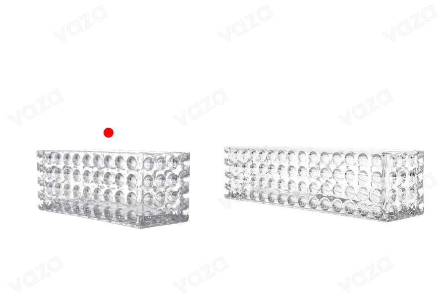 Dekorativer transparenter Glasbehälter 200x80x80 mm für Kerze Dekorativer transparenter Glasbehälter 200x80x80 mm für Kerze-bildgruppe