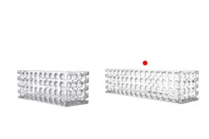 Pot décoratif en verre transparent 300x80x80 mm pour bougie-5