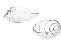 Vase coquillage décoratif en verre 250 mm pour bougies