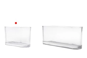 Pot décoratif en verre transparent 200x80x120 mm  pour bougie-5