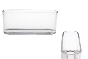 Pot décoratif en verre transparent 300x80x120 mm pour bougie-1
