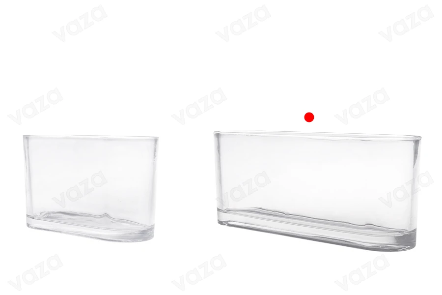 Dekorativer transparenter Glasbehälter 300x80x120 mm für Kerze-bildgruppe
