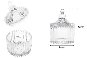 Bocal à bonbons décoratif en verre avec couvercle - 66x92 mm-2