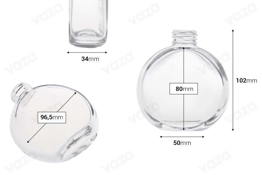150 ml transparent glass reed diffuser bottle-image_dimensions