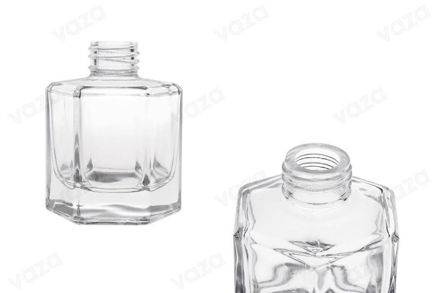 120 ml transparente Glasflasche mit Rattanstäbchen für den Diffusor-produktbild