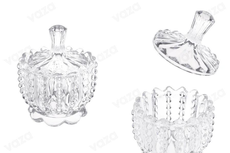 Dekoratives Bonbonglas mit Deckel - 85x107 mm Dekoratives Bonbonglas mit Deckel - 85x107 mm-produktbild