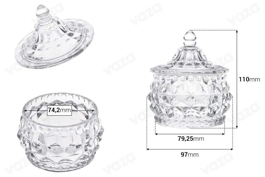 vazo qelqi dekorative me kapak - 97x110 mm vazo qelqi dekorative me kapak - 97x110 mm-imazh_dimensione