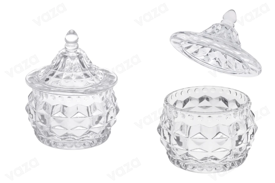 Vazo qelqi dekorative me kapak - 80x97 mm-imazh_produkt