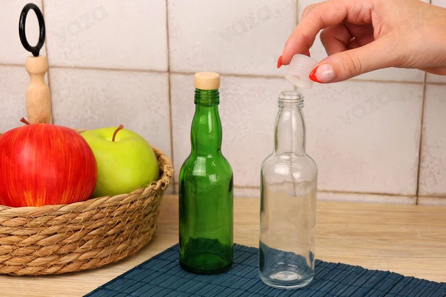 Bouteille ronde de 100 ml en verre Bouteille ronde de 100 ml en verre-photo_dimensions