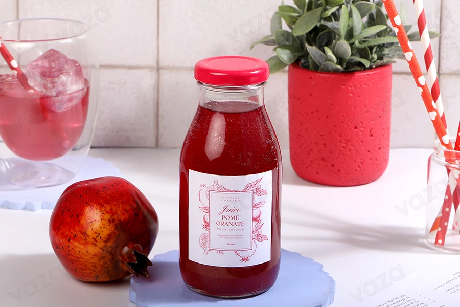 Bottiglia di vetro per succo 250 ml-dimensioni_immagine