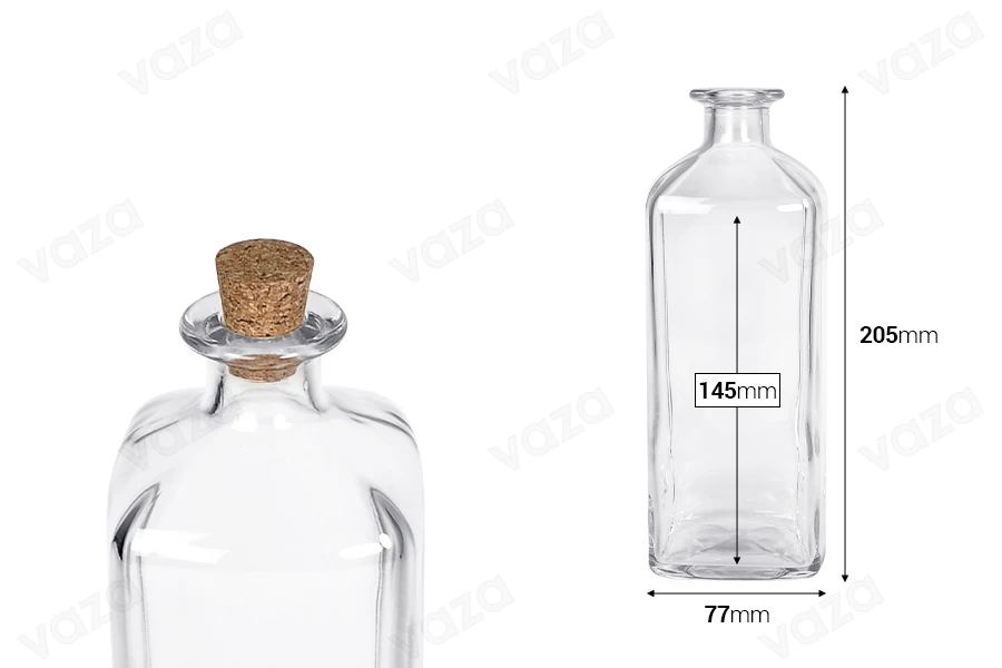 Μπουκάλι γυάλινο 700 ml για ποτά ή λάδι Μπουκάλι γυάλινο 700 ml για ποτά ή λάδι-εικόνα_διαστάσεις
