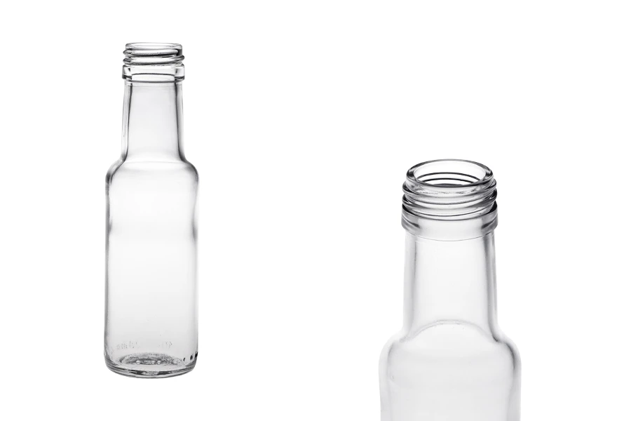 Bottiglia in vetro trasparente da 100 ml Bottiglia in vetro trasparente da 100 ml