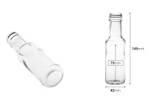 Bottiglia in vetro trasparente da 100 ml Bottiglia in vetro trasparente da 100 ml