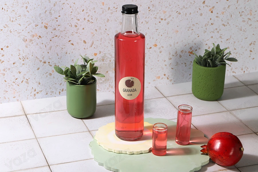 Bouteille en verre 500 ml (Dorica) PP 31.5 - 30 pcs-photo_groupe