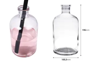 Flacon cylindrique en verre 1000 ml pour parfum d'ambiance-2