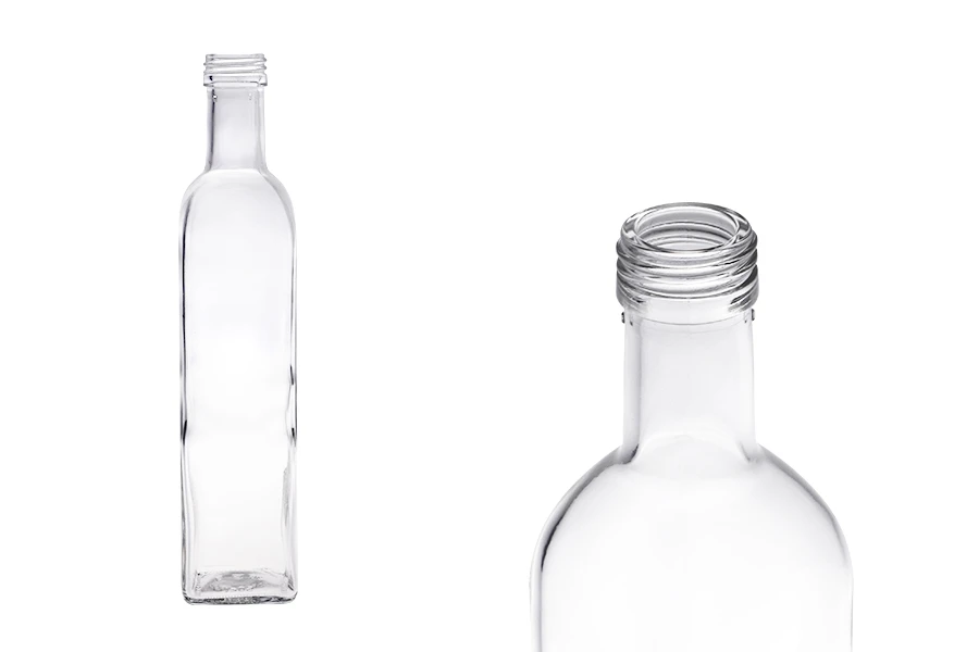 Γυάλινο μπουκάλι 500 ml διάφανο Marasca με στόμιο PP 31.5 - 35 τμχ