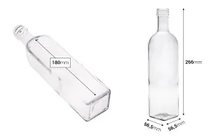 Bouteille en verre transparent 500 ml Marasca PP 31.5 - 35 pcs-2