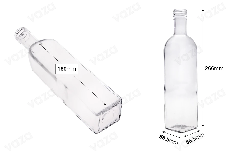 Glasklare Flasche 500 ml Marasca PP 31,5 - 35 Stk-bildabmessungen