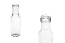 Γυάλινο διάφανο μπουκάλι 100 ml Dorica με στόμιο PP 31.5 - 62 τμχ