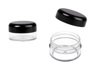 Acryl- Cremedose 15ml mit schwarzem Deckel -Verpackungseinheit: 12 Stücke-1