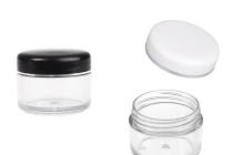 Βάζο ακρυλικό 20ml με ασημί ρίγα στο καπάκι - 12 τμχ Βάζο ακρυλικό 20ml με ασημί ρίγα στο καπάκι - 12 τμχ