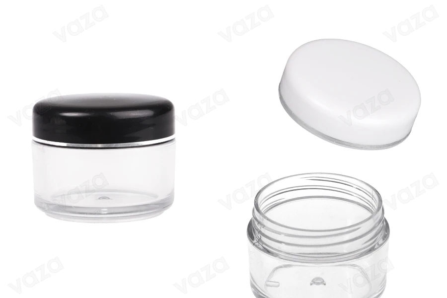 Kavanoz akrilik 20 ml me shirit argjendi në kapak - 12 copë Kavanoz akrilik 20 ml me shirit argjendi në kapak - 12 copë-εικόνα_προϊοντική