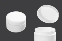 Βαζάκι 50 ml ακρυλικό λευκό με καπάκι - 12 τμχ