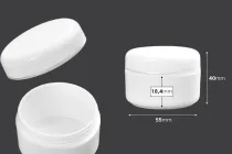 Βαζάκι 50 ml ακρυλικό λευκό με καπάκι - 12 τμχ