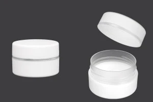 Barattolo di plastica bianco MAT 100ml con rivestimento interno sul coperchio - 6 pz-1