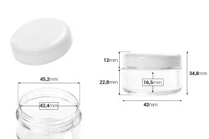 Acryl- Cremedose 30ml mit weißem Deckel in einer Packung mit 12 Stücken-2