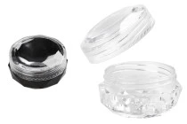 5ml acrylic polygon jar with transparent cap - 12 pcs