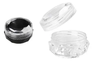 Acryl Cremedose 5ml polygon mit transparentem Deckel -12 Stücke-1