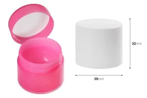 Vasetto di plastica da 10 ml a doppio fondo con inserto interno – 12 pz-2