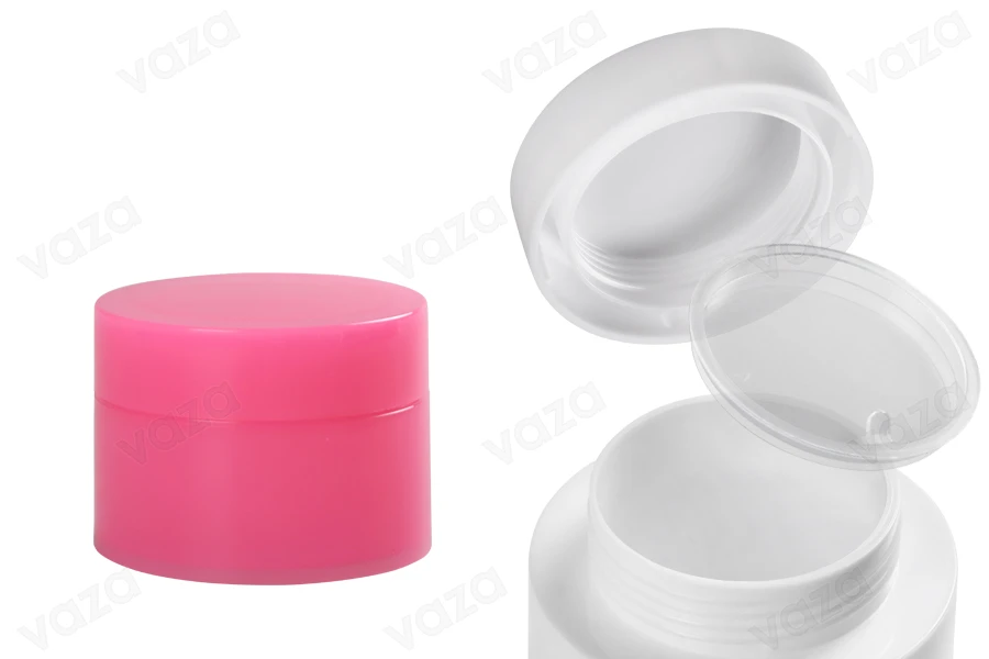 Kavanoz plastik 30 ml, me dy shtresa dhe me tapë plastike – 6 copë.-imazh_produkt