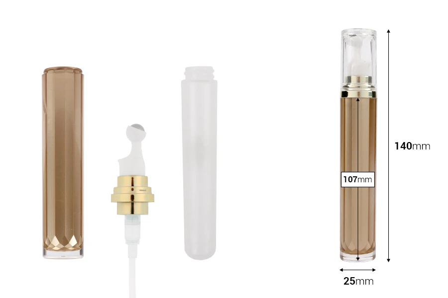Μπουκαλάκι ακρυλικό για καλλυντική χρήση 20 ml με αντλία roll-on και καπάκι