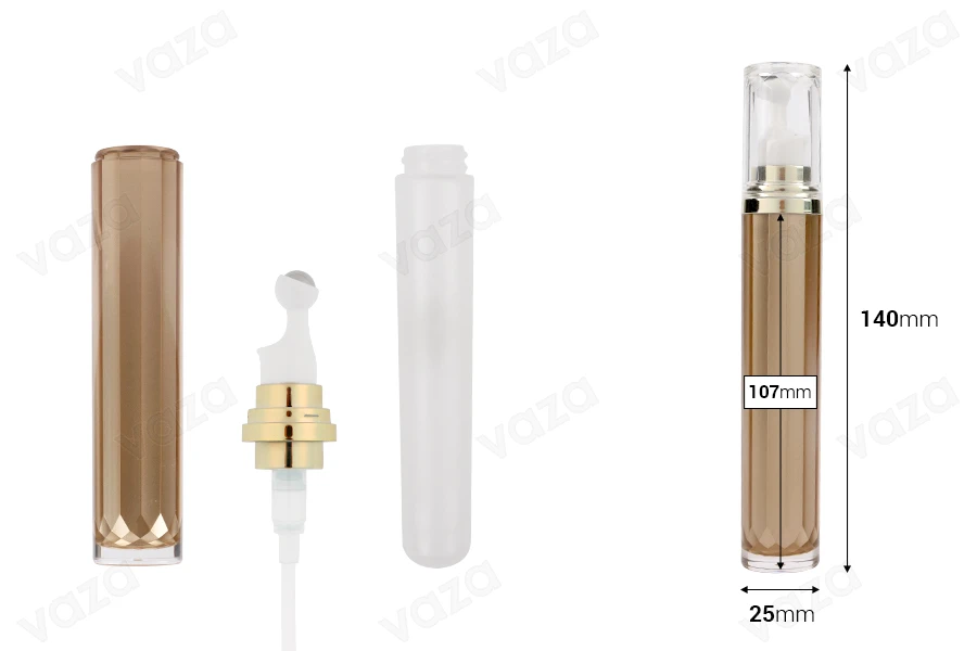 Μπουκαλάκι ακρυλικό για καλλυντική χρήση 20 ml με αντλία roll-on και καπάκι-εικόνα_διαστάσεις