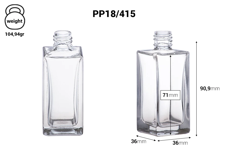 Τετράγωνη φιάλη αρωματοποιίας 50 ml  (18/415)