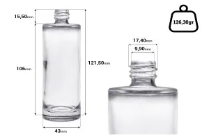 Flacon de parfum rond en verre 100ml (18/415) - (commande minimum : 1 boîte)-2