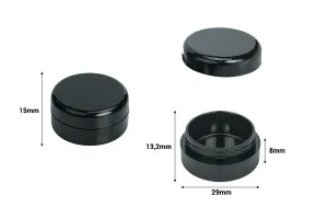 Acryl- Cremedose 3ml schwarz-2