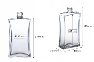 Rechteckiges Parfüm Flakon 100ml 7/100 (18/415)-2