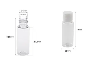 Flacon de shampooing de 25 ml en plastique avec couvercle flip-flop - Lot de 50 pièces-3