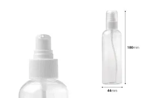 Bouteille PET de 200 ml avec pompe pour crème en lot de 12 pièces-2