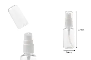 Bouteille PET de 30 ml avec pompe pour crème en lot de 12 pièces-2