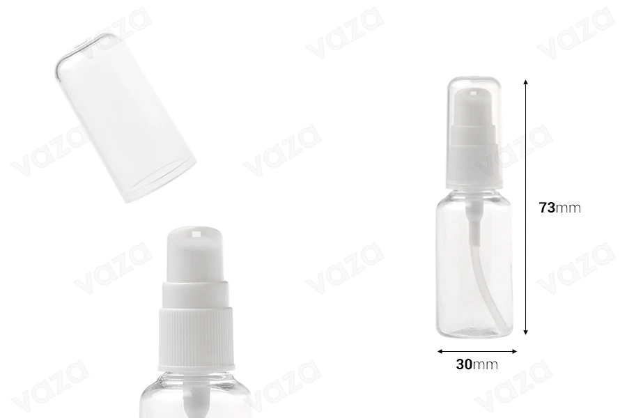 PET Μπουκάλι 30 ml με αντλία για κρέμα σε συσκευασία των 12 τεμαχίων PET Μπουκάλι 30 ml με αντλία για κρέμα σε συσκευασία των 12 τεμαχίων-εικόνα_διαστάσεις