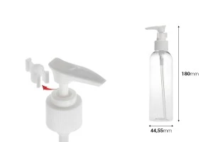 Bouteille en plastique (PET) de 180 ml avec pompe pour shampooing - 12 pcs-2