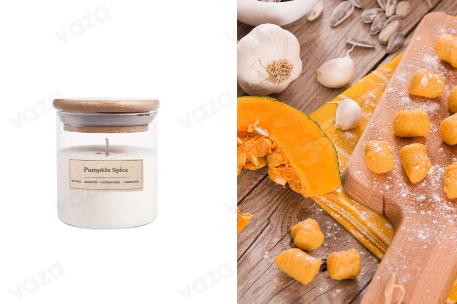Pumpkin Spice Αρωματικό κερί σόγιας με βαμβακερό φυτίλι (110gr)-εικόνα_προϊοντική
