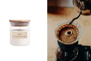 Coffee Αρωματικό κερί σόγιας με βαμβακερό φυτίλι (110gr)-1